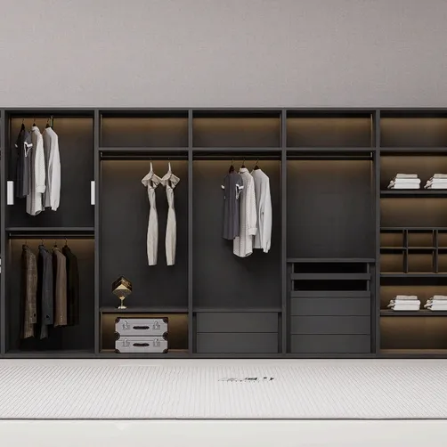 Factory Price Bedroom Furniture Wooden Wardrobe for Clothes