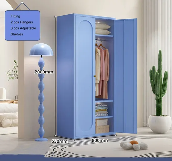 Fashion Storage Organizer Steel Wardrobe Closet Modern Bedroom Clothes Metal Wardrobe