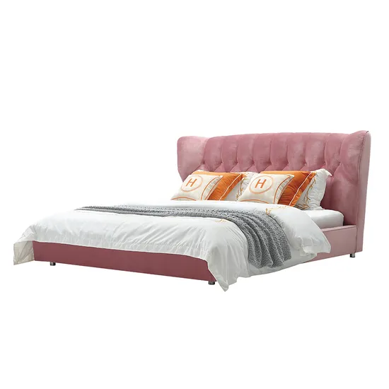Home Furniture High Quality Modern Design Villa Fabric King Size Bed