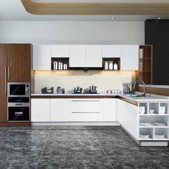 Wooden Kitchen Cabinets Set for Condo Open Modern Furniture Cuisine Complete Farmhouse Modular Cabinets Kitchen