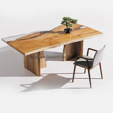 Walnut Solid Wooden Tabletop/Countertop/Console Table Top with Live Edge