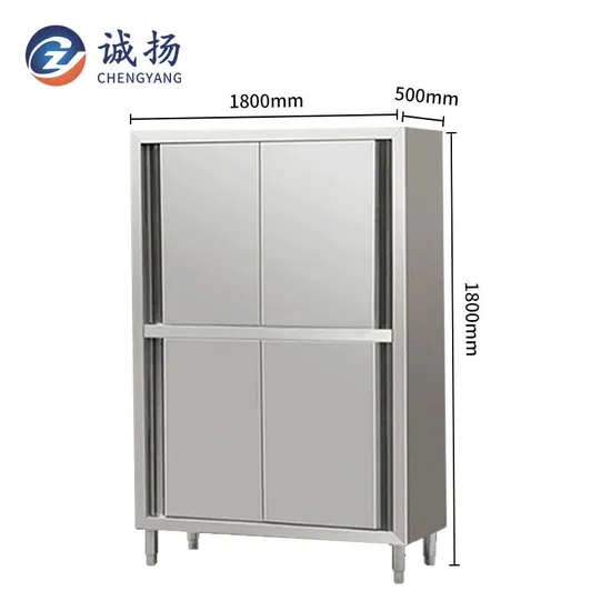 01 Stainless Steel Cupboard Hotel Tableware Storage Cabinet Cabinet 0.8thick 1800*1800*500mm