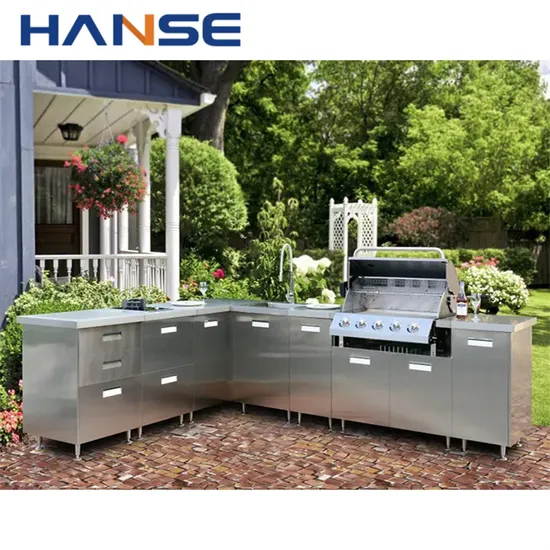 Foshan Good Price Modern Stainless Steel Ready Made Metal BBQ Kitchen Cabinet for Outdoor Garden