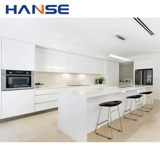 White Oak Wood Veneer Kitchen Furniture Sets Portable New Design Complete Kitchen Cabinets with Island