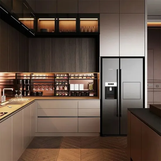 Modern Modular Kitchen Cabinets European Style Lacquer Kitchen Designs Made in China Manufacturing