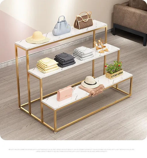 Collapsible Metal Display Rack for Temporary Events, Foldable Retail Display Stand, Portable Exhibition Rack for Trade Shows, Lightweight Metal Shelving