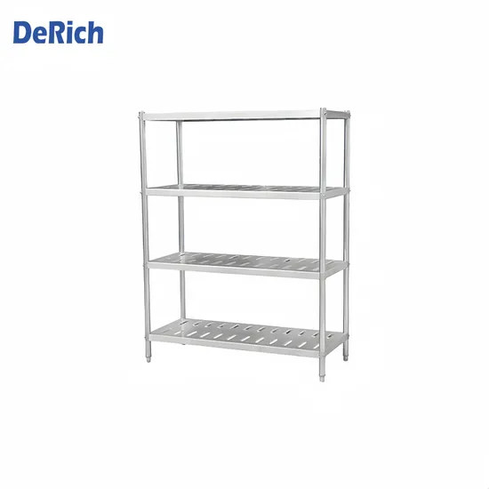 Derich Strong Commercial Kitchen Stainless Steel Shelf Warehouse Storage Rack Shelving Upright Shelf Four Layer Shelf