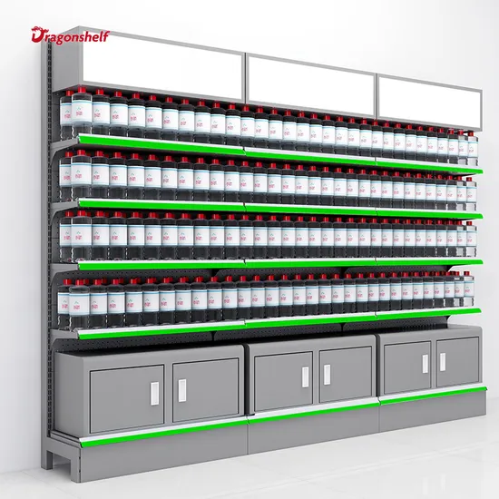 Factory Outlet Double-Sided Supermarket Shelves Gray Display Convenience Store Supermarket Shelves