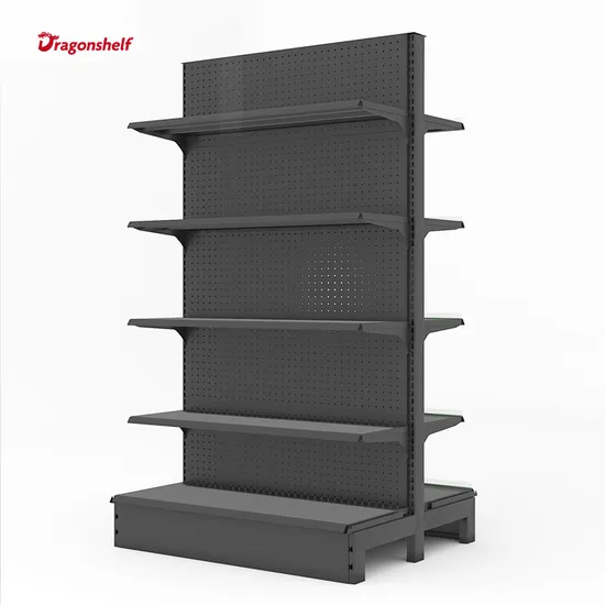 Hot Popular Shelf for Supermarket Gondola Shelving Black Metal Shelf