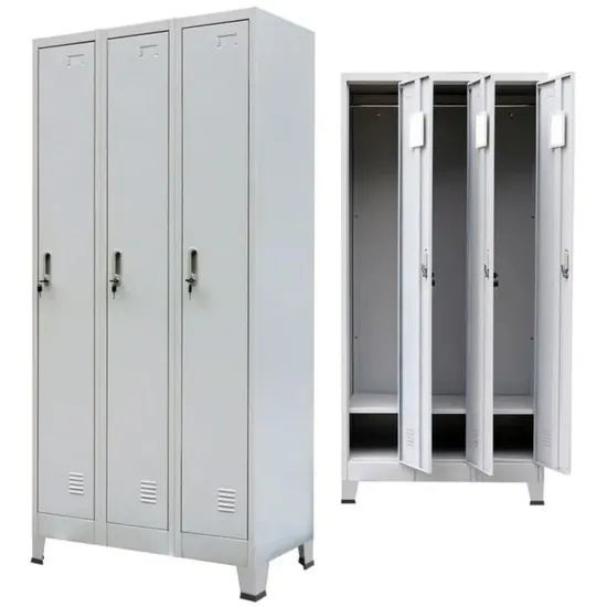 3/6/9 Door Metal Locker Wardrobe with Leg Steel Storage Locker