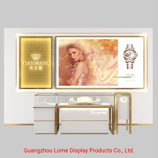 Customized Luxury Wrist Watch Wall Cabinet Watch Showroom Display Stand