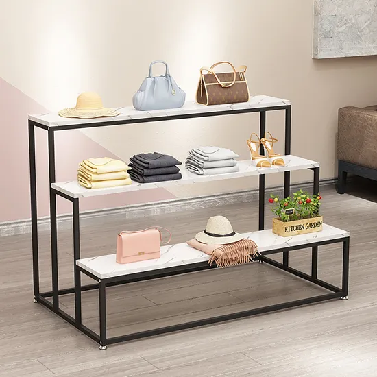 Adjustable Extendable Metal Display Rack for Retail and Home Use - Versatile and Durable Shelving Solution for Customizable Storage, Display