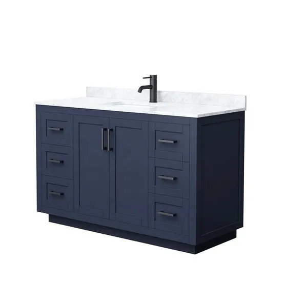 Rta Us Standard Size Blue Shaker Modern Bathroom Cabinet Vanity