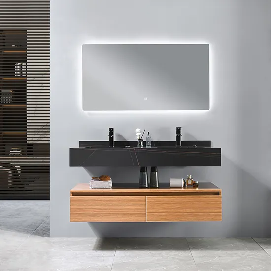 Modern Style Wall Mount Stone Marble Sink Home Smart Furniture Bathroom Accessories Set Vanity Cabinet Wash Basin Bath Sanitary Ware