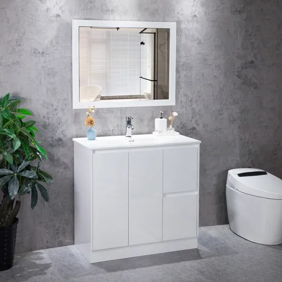 PVC High-Quality Glossy Bathroom Cabinet Bathroom Vanities