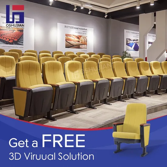 Fabric Meeting University School Recline Armrests Hall Chair Lecture Church Conference Hall Chair Leather Seating Furniture Auditorium Chair