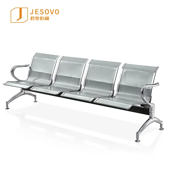 (A61) Commercial Waiting Furniture Lounge Bench Chair 4 Seater Airport Waiting Area Seating Chair