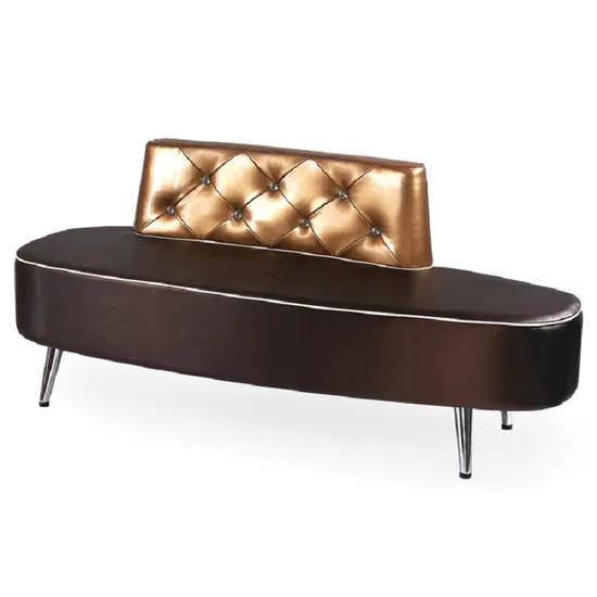 Salon Reception 4-Seater with PU Leather Waiting Chair