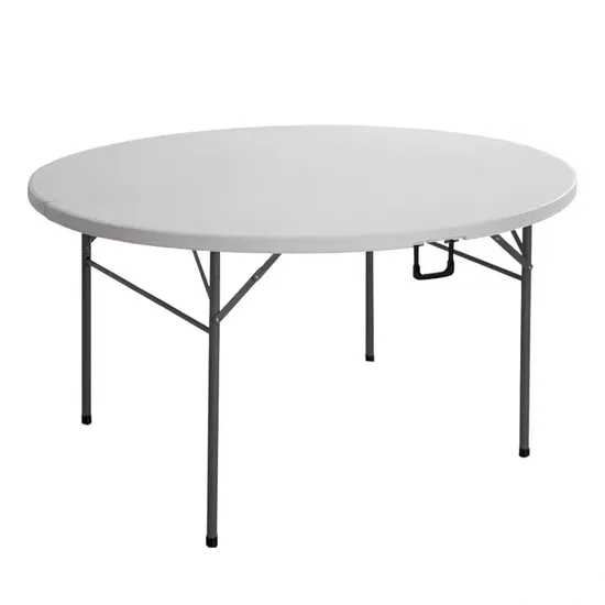 China Wholesale Modern Outdoor Furniture White Living Room PE Round Folding Table