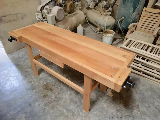Wp Heavy Duty Workbench with Drawers Woodworking Table Other Hand Tools Multifunction Rubber Wood Woodworking Workbench with Vise