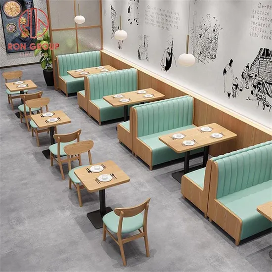 Wholesale Modern Simple High Quality Commercial Wood Top Restaurant Table