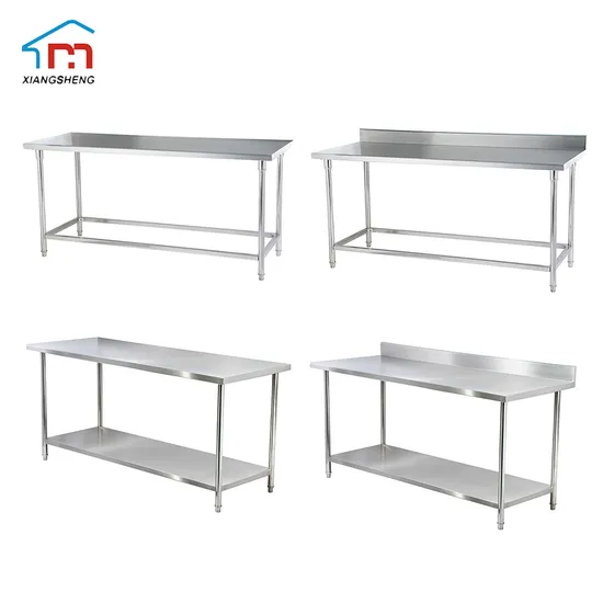 Xiangsheng Stainless Steel Work Table with Round Tube Workbench Pre Work Table