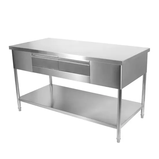 Food Grade Stainless Steel Commercial Restaurant Kitchen Work Sorting Table
