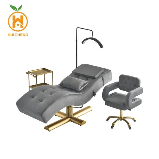 Gold Curved Lash Bed Massage Table Bed Electric Facial Bed Zy-3049