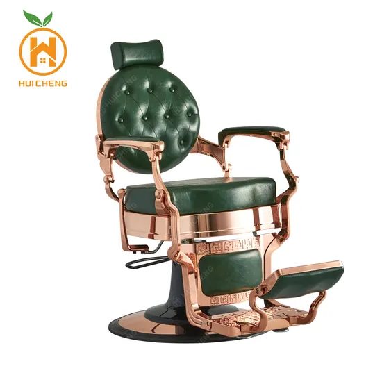 Modern Luxury High Leather Quality Barber Shop Metal Salon Barber Chair