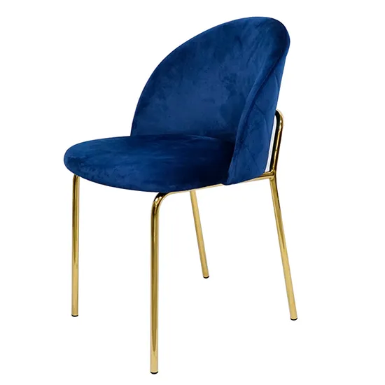 Modern Home Furniture Hotel Villa Restaurant Party Velvet Dining Chair with Gold