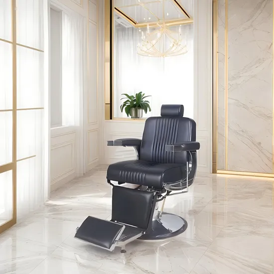 Fashion High-End Hair Station Salon Furniture Hairdressing Chair Hydraulic Reclining Hair Cut Chair/ Barber Chair