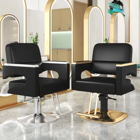 Hair Salon Armchair Rotated Lift Stainless Steel Hairdressing Cosmetic Barber Chair