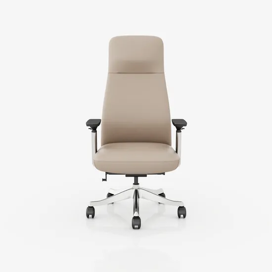 Zode Modern High Back Executive Chair Swivel Ergonomic Genuine Leather Office Chairs