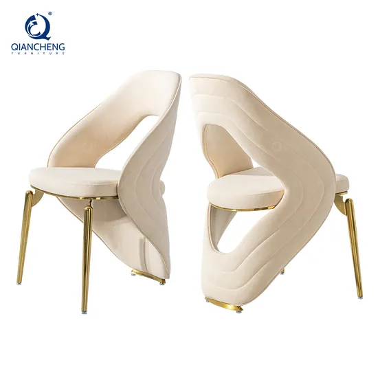 Wholesale High Back Stainless Steel Metal Frame PU Dining Chairs
