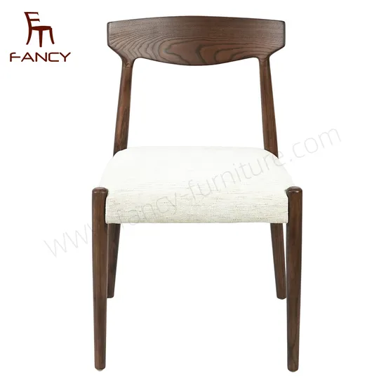 Wood Chair Living Room Dining Modern Ash Wooden Chairs with Cushion