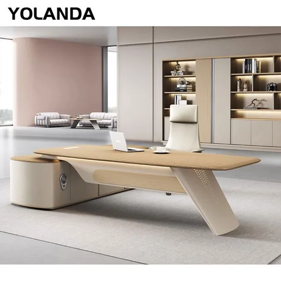 Yolanda Furniture MDF Modern Executive Modern Office Table and Chair Set L Shaped CEO Luxury Desk Office