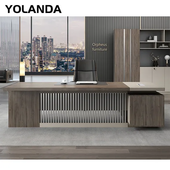 Yolanda Office New Technology Modern CEO Executive Desk Wooden Luxury Furniture Boss Table
