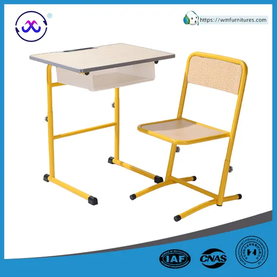 Wood Plywood School Furniture Student Single Desk and Chair for Classroom School Desk and Chair Set