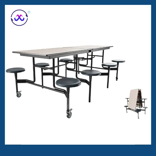 High Quality Ensured Canteen Table Mobile Movable Folding Can Cafeteria Table for School Furniture
