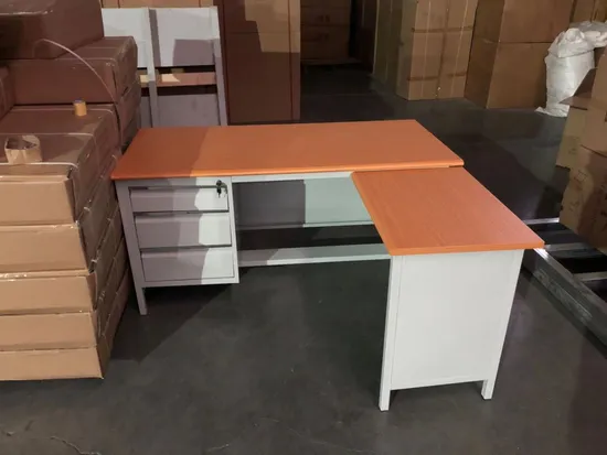 Office Furniture Kd Structure Steel Office Table Computer Desk with 3 Drawer