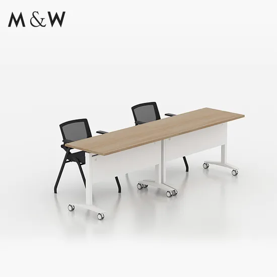 M&W Modern Office Room Design Mobile Metal Leg Folding Training Table