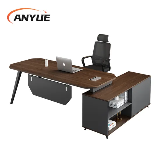 High End Made in China Office Furniture L Shape Design Office Table MDF Wooden Office Desk