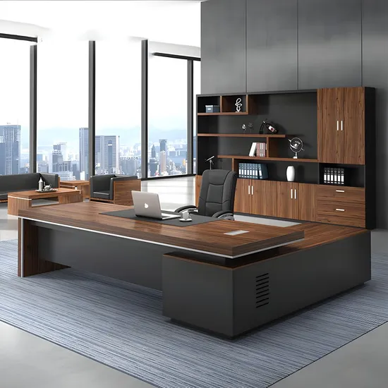 L Shaped Boss Executive Office Desk Office Table with Side Table