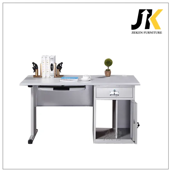 Metal Legs Frame Office Computer Desk with Cabinet