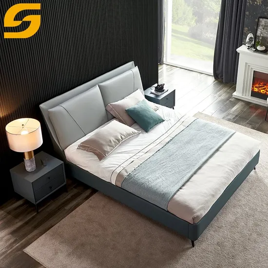 Modern Wall Bed King Bed Double Bed Wooden Bedroom Furniture Set King Size Solid Wood Double Bed