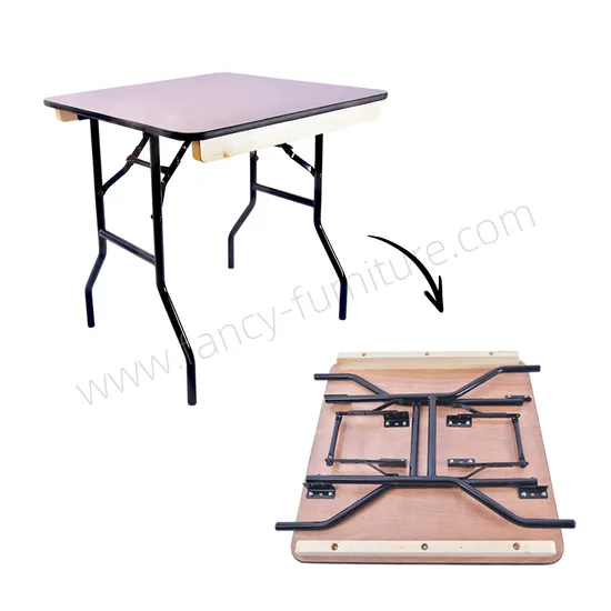 Plywood Rectangle Folding Table Wooden Folding Table for Wedding Banquet