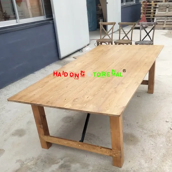 Outdoor Wooden Folding Farmhouse Dining Room Wedding Beer Tables Furniture