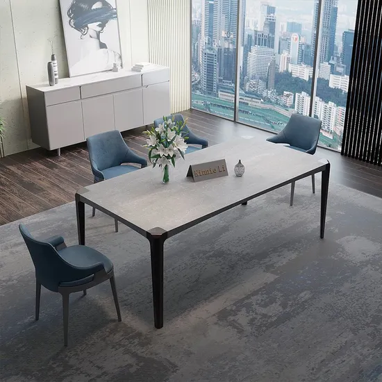 Korean Artificial Marble Dining Table Set with Exclusive Customized Specifications