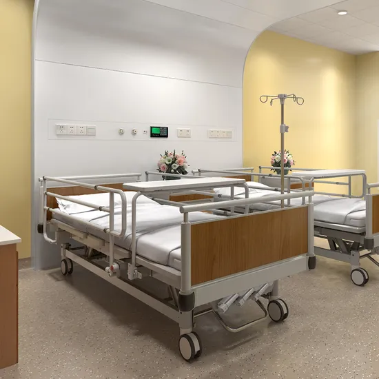 Patient Healthcare Mobile 3 Functions Manual Crank Clinic Hospital Medical Bed
