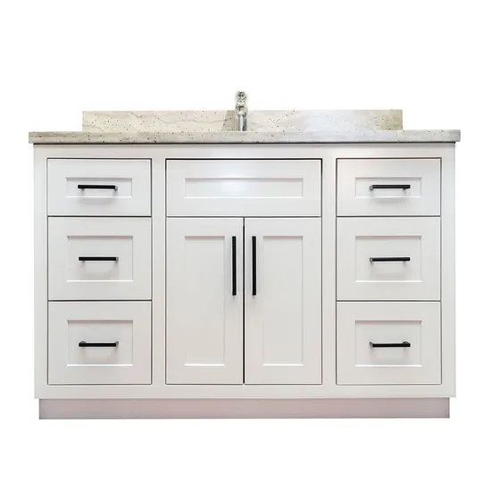 Wholesale Supplier American Shaker Solid Wood Ready to Assemble Bathroom Cabinet Vanity